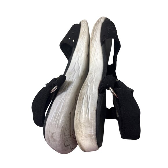 Bzees Black Rhinestone Embellished Womens Sandals With Adjustable Straps Size 8 - Picture 6 of 7